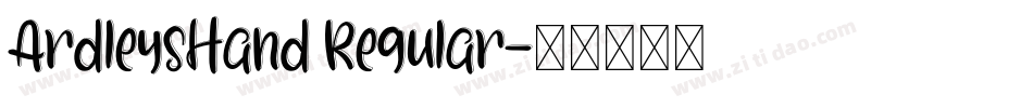 ArdleysHand Regular字体转换